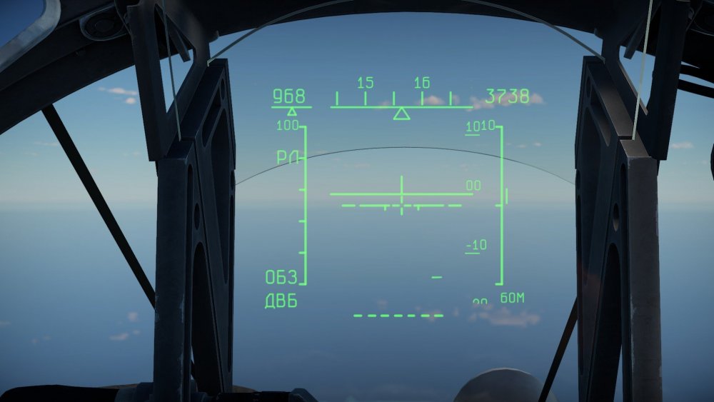[2.23.0.42] МиГ-29 | Расположение элементов и шкала дальности на ИЛС ...